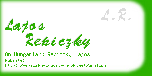 lajos repiczky business card